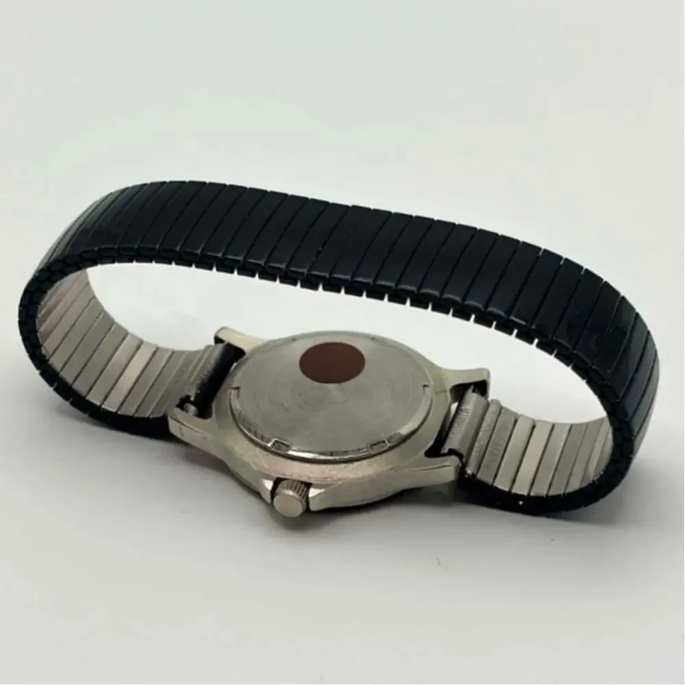Silver & Black Umbrella Watch